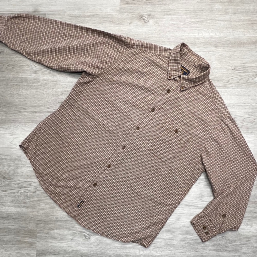 Woolrich Mens XL Long Sleeve Button Down Shirt The Original Outdoor Mini Plaid‎